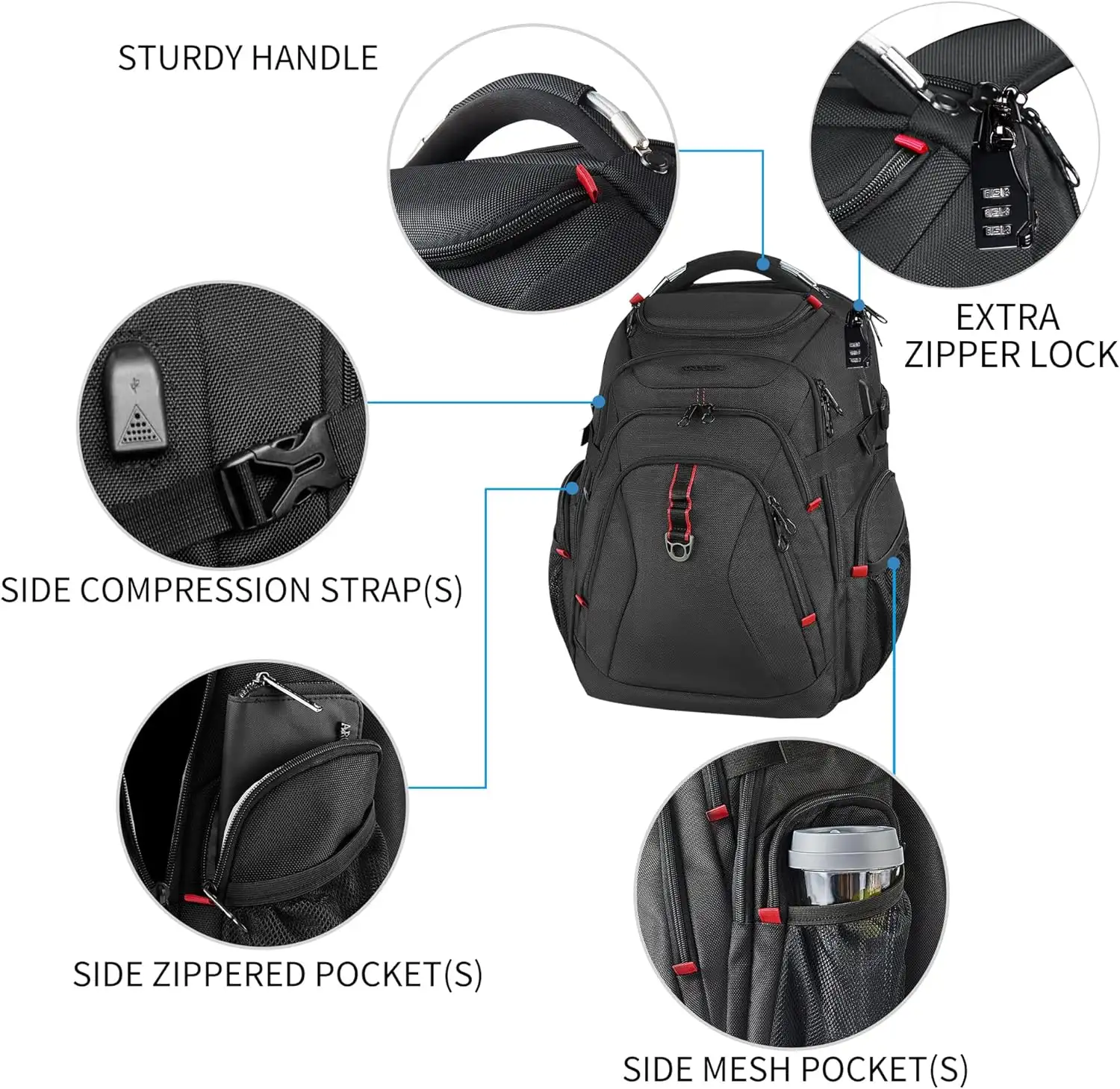 KROSER Travel Laptop Backpack 17.3 Inch XL Computer Backpack - 81rrvdxkufl._ac_sl1500_
